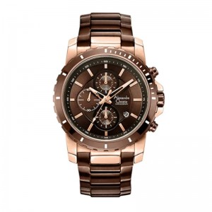 Alexandre Christie AC 6141 Rosegold Brown Man New MCBROBO